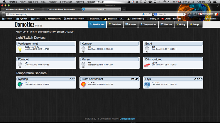 hem.png (390.8 KiB) Visad 21237 gånger Domoticz hemskärm