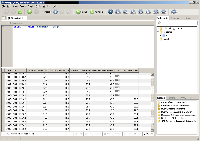 mySQL Query Browser