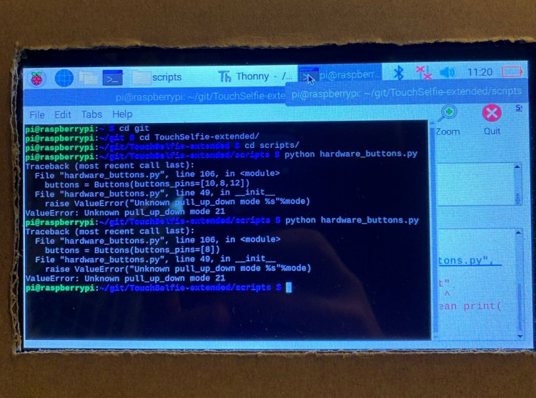 hardware_buttons.py har inbyggd debugger enligt skaparen och ger bland annat felmeddelandet ”Unknown pull_up_down mode 21”